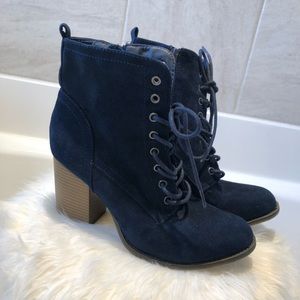 Blue Heel Boots